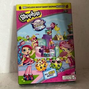 🏷️ 5 for $15 Shopkins World Vacation DVD Movie. NEW, sealed and in Jacket